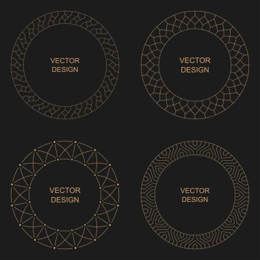 Monogram satır vintage çerçeve kümesi