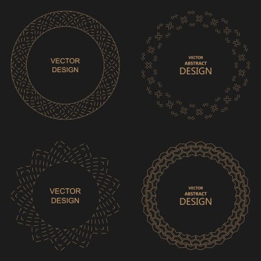 Monogram satır vintage çerçeve kümesi