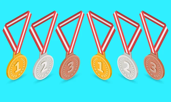 A set of medals for rewarding — Stock Vector