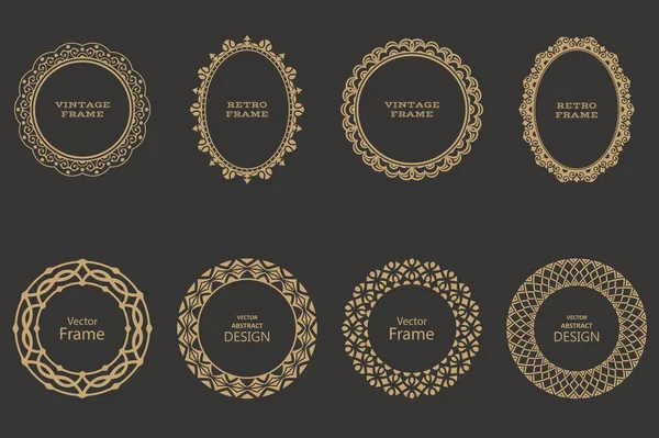 Set of circular baroque patterns — Stock Vector