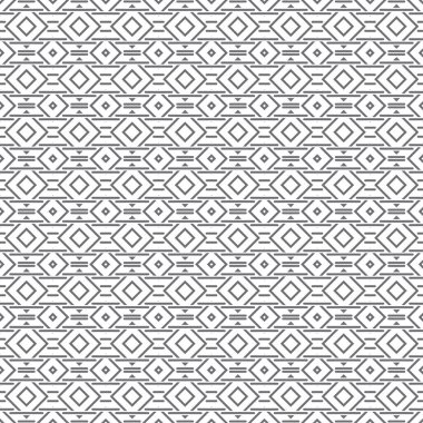 Kusursuz desen. Modern stil dokusu. İnce çizgilerle, çapraz karelerle, küçük üçgenlerle, eşkenar dörtgenlerle düzenli olarak tekrarlanan geometrik süslemeler. Grafiksel tasarımın vektör ögesi