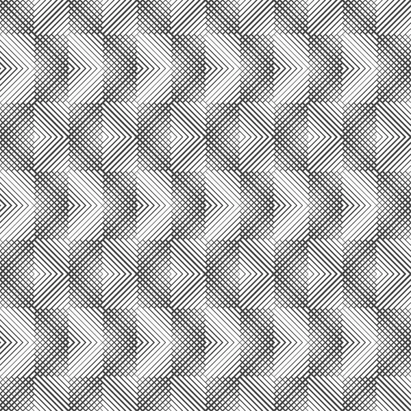 矢量无缝模式 无限重复现代几何纹理 由不同厚度的相交细线组成 形成线性网格 时尚的设计 — 图库矢量图片