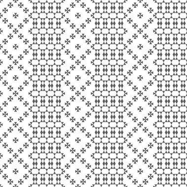 Kusursuz desen. Soyut küçük desenli arka plan. Klasik geometrik dokular. Düzenli olarak küçük üçgenleri, eşkenar dörtgenleri, çaprazları tekrarlıyorlar. Grafiksel tasarımın vektör ögesi