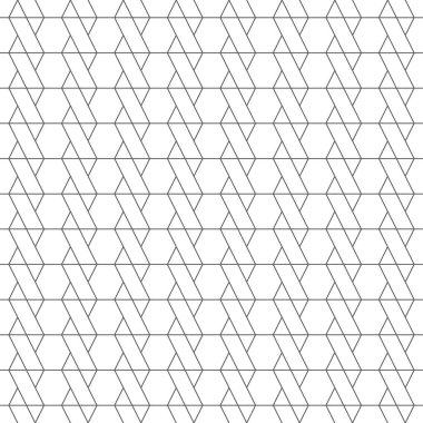 Kusursuz desen. Soyut doğrusal desenli arka plan. Modern stil geometrik doku. Düzenli olarak ince çizgiler, altıgenler, eşkenarlar tekrarlanıyor. Grafiksel tasarımın vektör ögesi