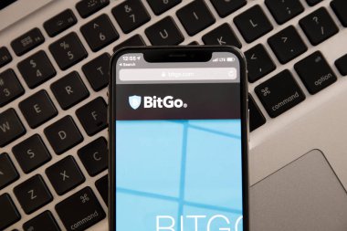 Tula, Rusya - 28 Ağustos 2018: smartphone ekranda Bitgo Web sitesi.