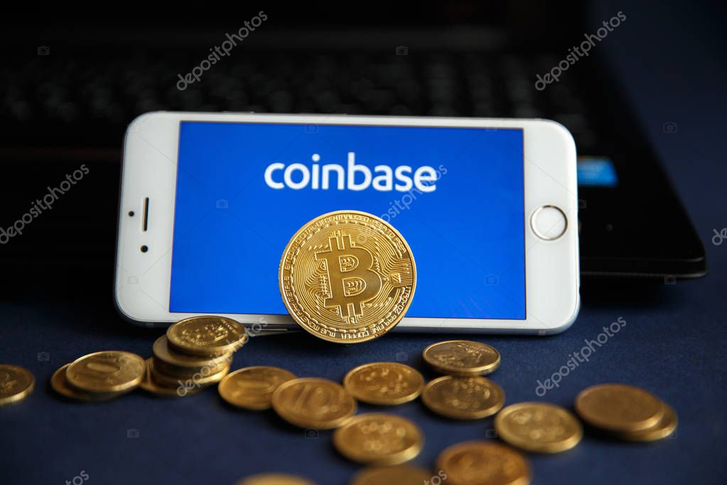 Tula, Russia - August 28, 2018: Coinbase - Buy Bitcoin and More, Secure Wallet mobile app on the display of