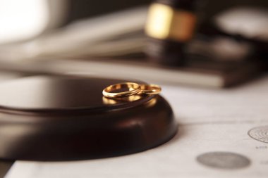 Boşanma kavramı. Alyans yakın çekim