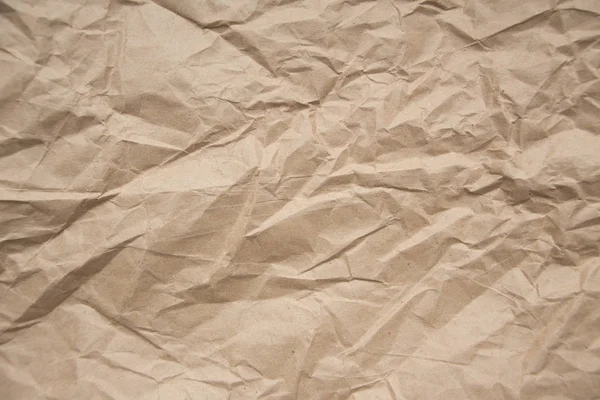 Papel Arrugado Para Uso Fondo Textura Papel Reciclado Arrugado Marrón — Foto de Stock