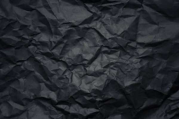 Blank crumpled black paper — Stock Photo, Image