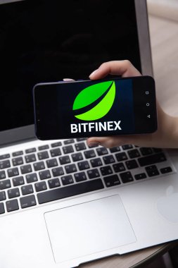 Tula, Rusya Federasyonu - 28 Kasım 2018:Bitfinex cryptocurrency ticaret platformu logosu