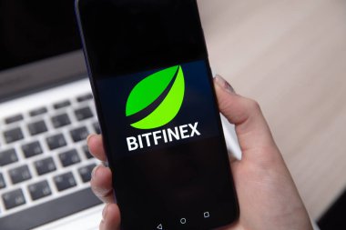 Tula, Rusya Federasyonu - 28 Kasım 2018:Bitfinex cryptocurrency ticaret platformu logosu