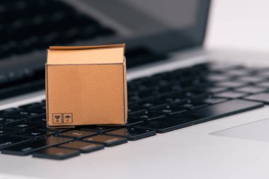 Kasa içi ve üzerinde bir dizüstü online alışveriş arabası bir şeklidir doğrudan bir satıcıdan malları satın, tüketicilerin elektronik ticaret