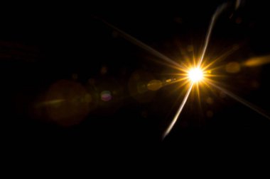 Siyahta soyut Doğal Güneş parlaması