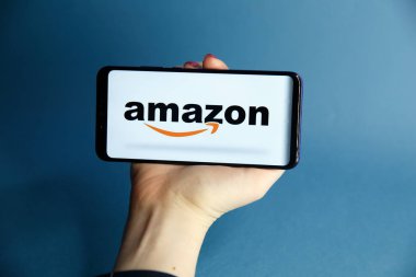 Tula, Rusya Federasyonu - 29 Ocak 2019: Amazon apps gösterilen. Amazon.com, Inc bir Amerikan uluslararası elektronik ticaret firmasıdır. Dünyanın en büyük online perakendecisi olduğunu. Site
