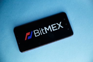 Tula, Rusya - 29 Ocak 2019: görüntülenen Bitmex logosu