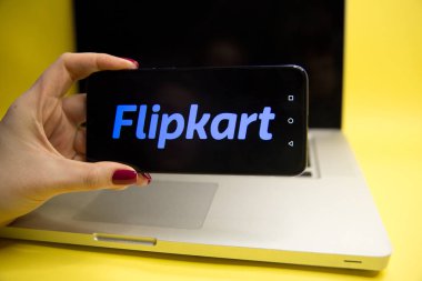 Tula, Rusya - 29 Ocak 2019: modern üzerinde görüntülenen Flipkart logosu