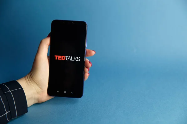 Tula, Rusya - 29 Ocak 2019: görüntülenen Ted Talklar logosu