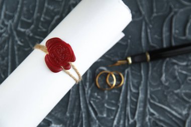 İki kırık altın alyans kararname belge boşanma. Boşanma ve ayrılık kavramı