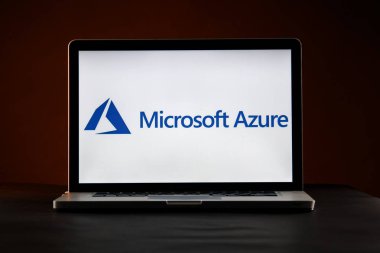 Tula, Rusya - 21 Şubat 2019: bir dizüstü bilgisayarda görüntülenen logosu