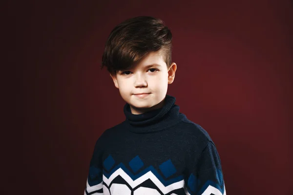 Portrait of teen age boy isolated over the pink background. — Stock Photo, Image