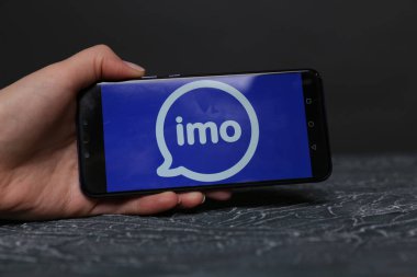 Tula, Rusya-Mayıs 12, 2019: imo telefon ekranında