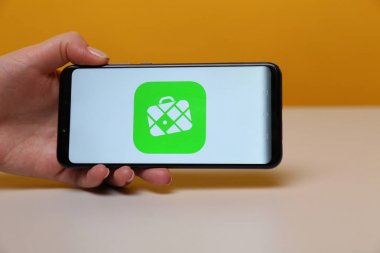 Tula, Rusya-Mayıs 12, 2019: Maps.Me telefon ekranında.