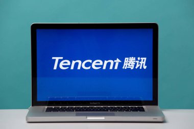 Tula, Rusya 17. 06 2019 Tencent dizüstü bilgisayar ekranında.