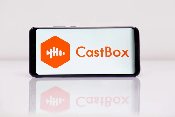 Tula 2.08.2019 Castbox auf dem Handydisplay. — Stockfoto