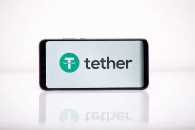 Tula 2.08.2019 tether on the phone display. clipart