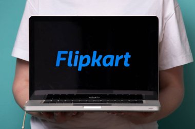 Tula, Rusya 17. 06 2019 Flipkart dizüstü bilgisayar ekranında.