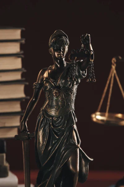 Lawer and notary concept. Statue of justice closeup view. — Stock Photo, Image