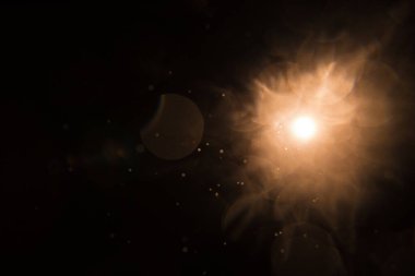 Lens patlaması, siyah arkaplan nesne tasarımında güneş patlaması