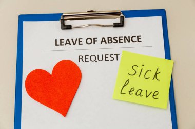 İzin başvuru formu.