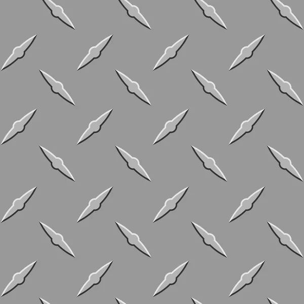 Diamantplatte Nahtlos Wiederholendes Muster Hintergrund Vektorillustration Grautöne Scharfe Und Einfache — Stockvektor