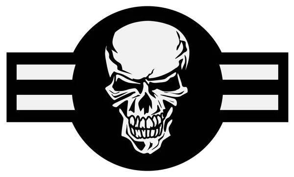 Aeronave Militar Roundel Nacional Com Crânio Giro Muito Legal Logotipo —  Vetores de Stock