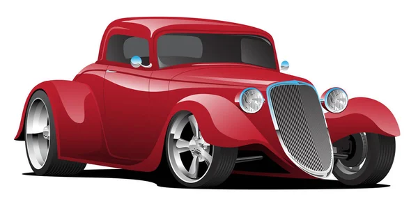 Изолированный Вектор Американского Автомобиля Red Hot Rod — стоковый вектор