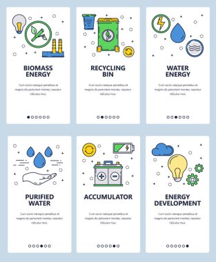 Vektör hat sanat web ve mobil uygulaması şablonu ayarla