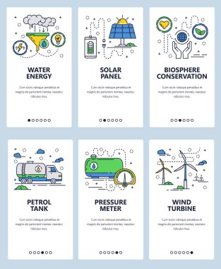 Vektör hat sanat web ve mobil uygulaması şablonu ayarla