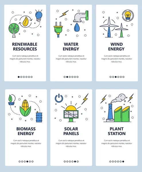 Conjunto de plantillas de aplicaciones web y móviles de arte de línea vectorial — Archivo Imágenes Vectoriales