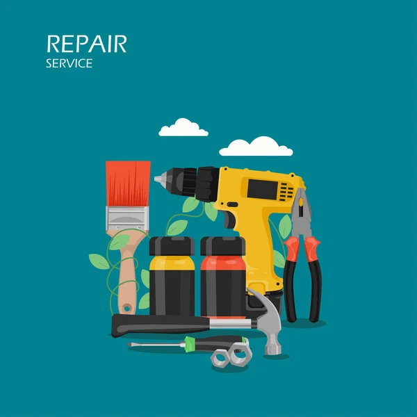 Repair service vector flat style design illustration