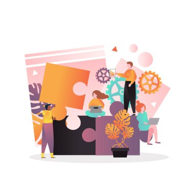 Web banner, web sitesi sayfası için İş oluşturma vektör kavramı