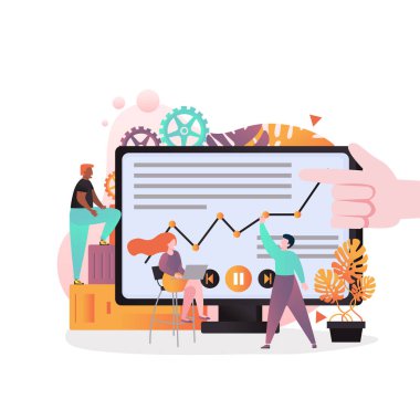 Web banner, web sitesi sayfası için online ders vektör kavramı
