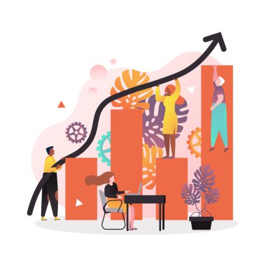 Web banner, web sitesi sayfası için Iş ekibi vektör kavramı