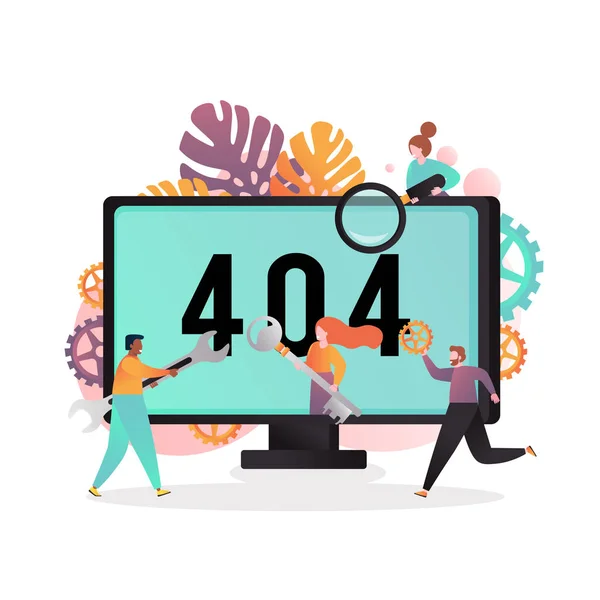 404 página no encontrada vector de error concepto ilustración — Vector de stock