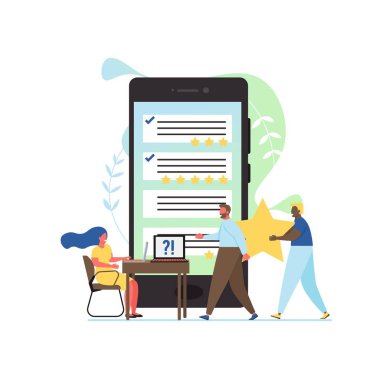 Social media comments vector flat style design illustration