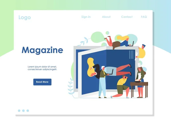 Magazin Vektor Website Landing Page Design-Vorlage — Stockvektor