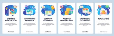 Web sitesi ve mobil uygulama ekranları vektör şablonu onboarding