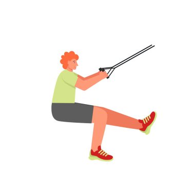 Spor insanlar, vektör düz stil tasarım illüstrasyon