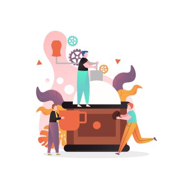 Kahve vektör kavramı web afiş, Web sayfası için