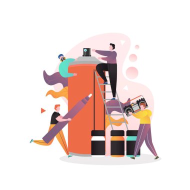 Web banner için Graffiti vektör kavramı, web sitesi sayfası